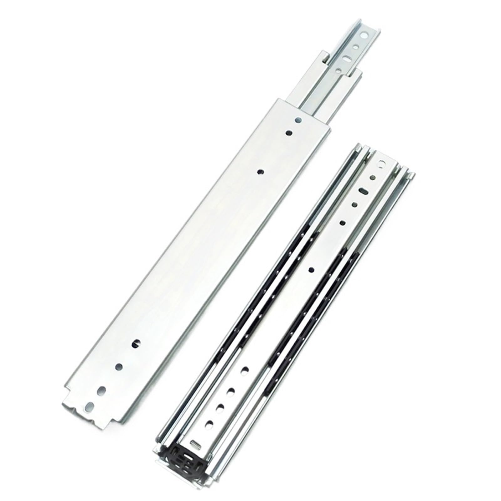 Drawer Slides，1pair Wide Heavy-Duty Industrial Slide Rail Thickened Slideway Guide Three-Section Container Modified Track(12inch300mm)(16inch(400mm)