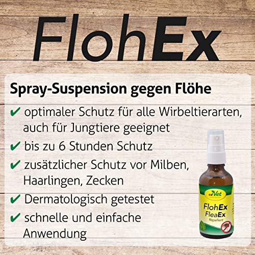 cdVet FlohEx Repellent Spray 100 ml - Effektiver Sofortschutz gegen Flöhe und Insekten
