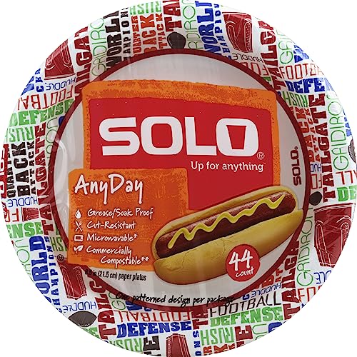 Solo 8 3/4 All Occasion Paper Plates, 44 Count