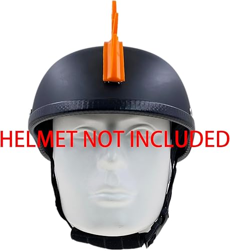 Miniatura 3 de Punk Mohawk Warhawk - Accesorio de peluca de goma para esquí, patinaje, bicicleta, motocicleta, scooter, casco de motocicleta (Zigzag - naranja neón)