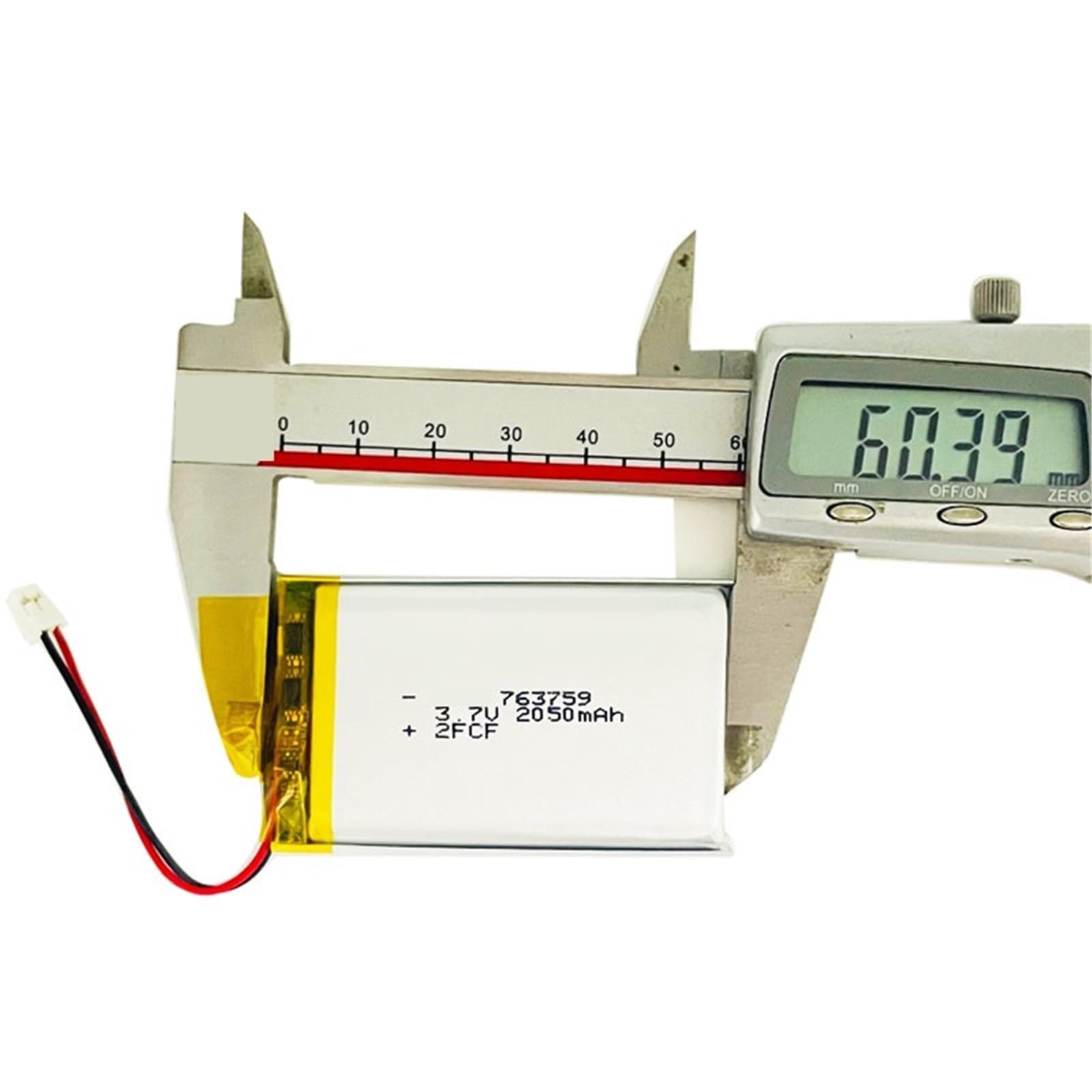 763759 3,7 V 2050 mAh 1 pièce