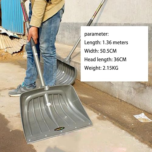 Miniatura 2 de Pala de nieve, pala de nieve, tubo de acero grueso, herramienta ajustable para arado de nieve, para entrada, jardín, coche, Pala de Nieve