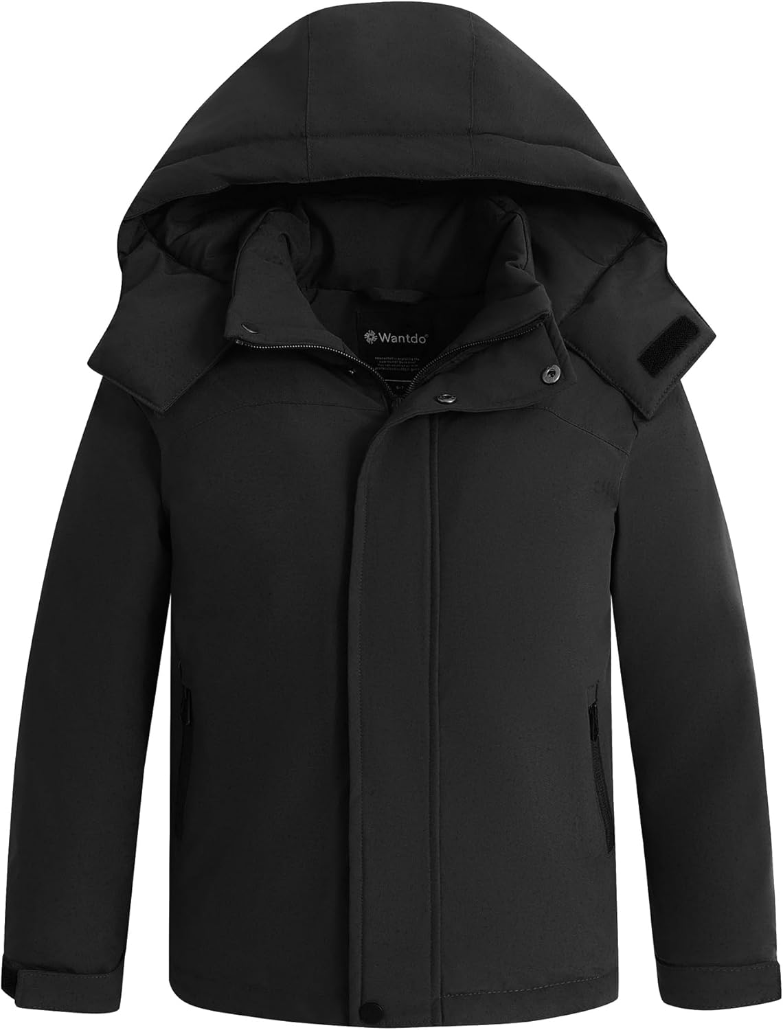 Wantdo Boy's Waterproof Ski Jacket Quilted Winter Coat Warm Fleece Puffer Jacket Mountain Windbreaker