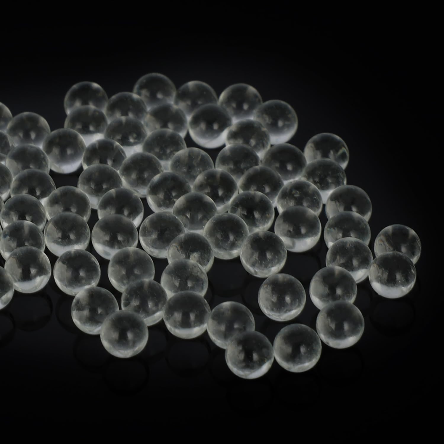 stonylab Perles de Verre Rondes- Boules de Verre Solides pour Prévenir le Chauffage et l'ébullition en Laboratoire, Pierre de Verre Clair, Diamètre de 4 mm, 1000 Perles par Sachet