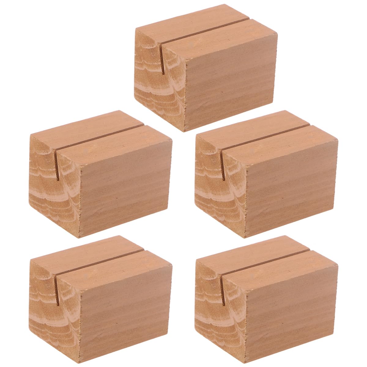 Supvox Light Brown Wooden Card Holder Set Of 10 Rustic Slot Stands For Table Place Cards Wedding Buffet Party Sign Holders Natural Wood Finish