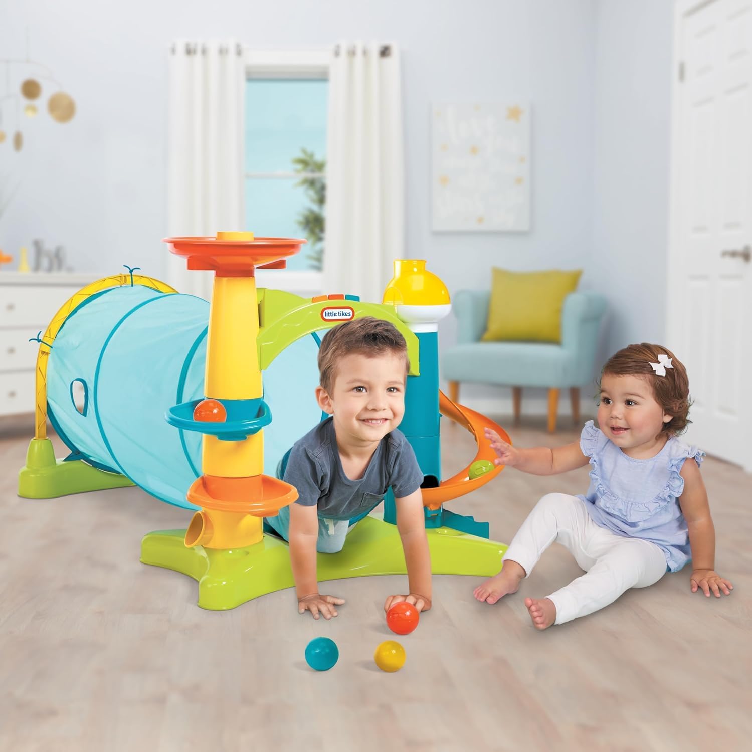 Little Tikes 2-in-1 Activity Tunnel, Indoor Outdoor Playset for Toddlers, Boys and Girls Ages 1-3 Years