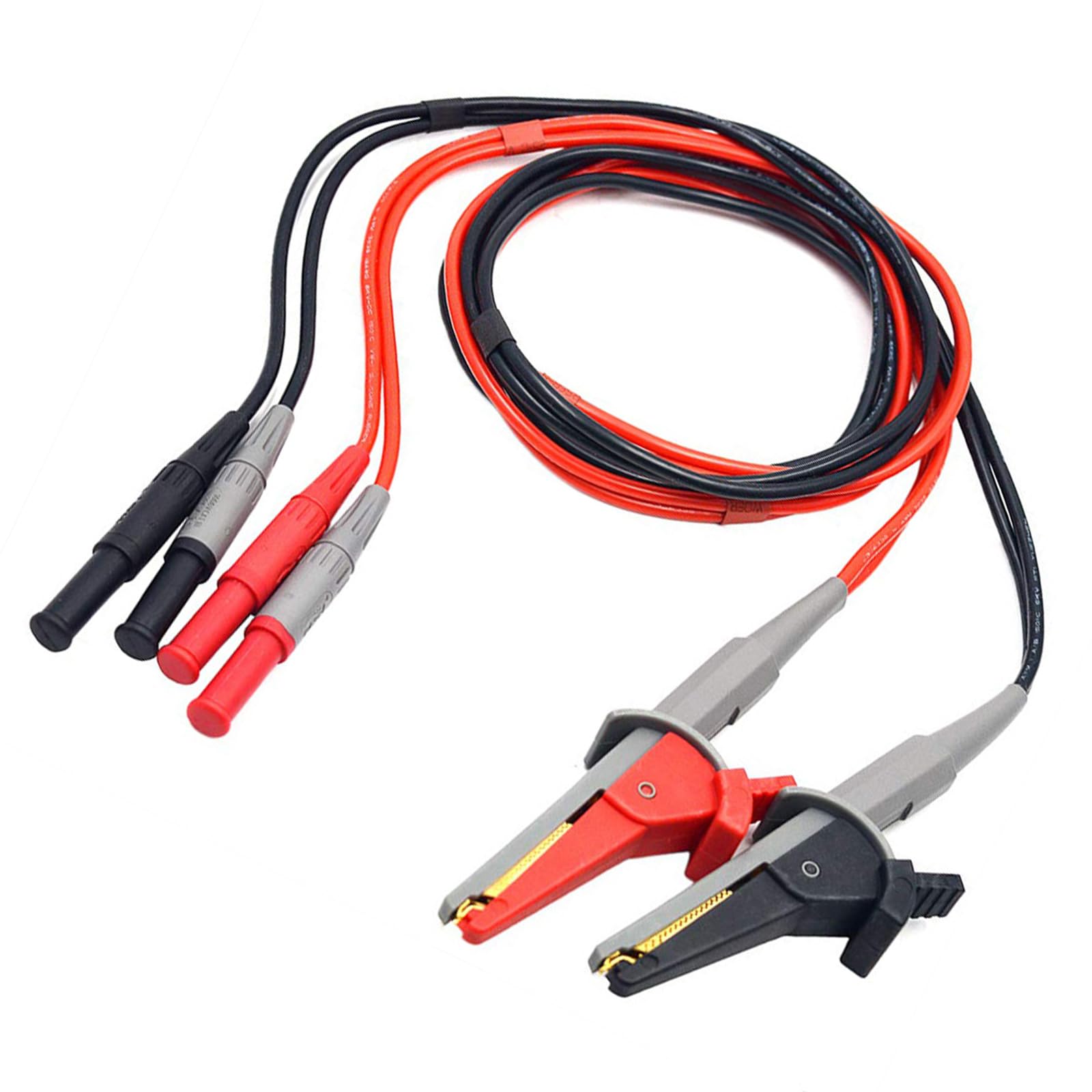 Errory Bc0001004800 1000V 10Amp Multimeter Leads With 4Mm Banana Plug, Flame Retardant Silicone Cable For Electronics & Lab Use Banana Plug Multimeter Probe Leads Cable
