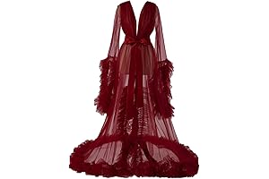 Women's Long Bridal Robes: Capture Enchanting Moments in Our Tulle Masterpiece