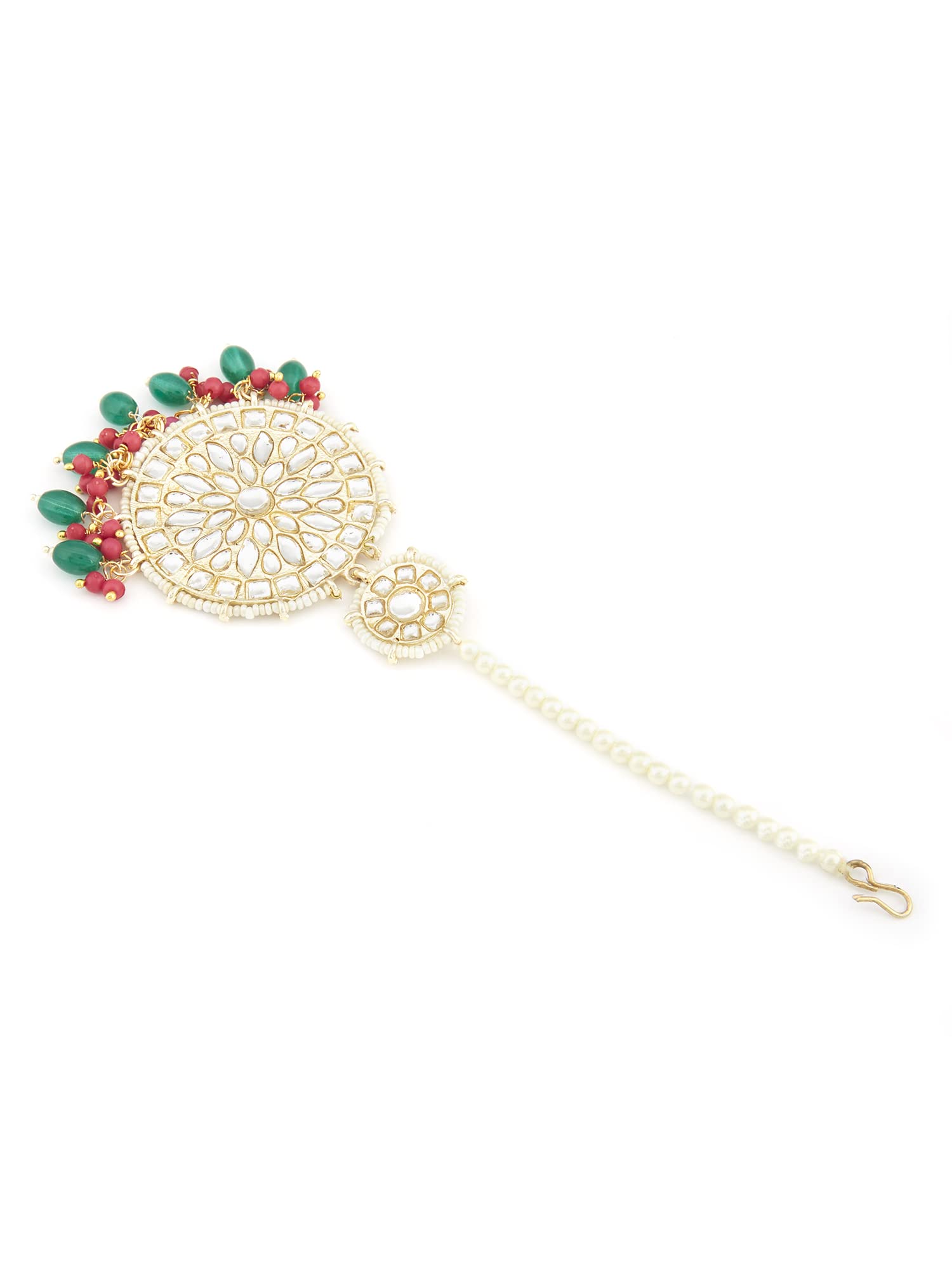 Cluster Beads Drop Bridal Maangtikka for Women
