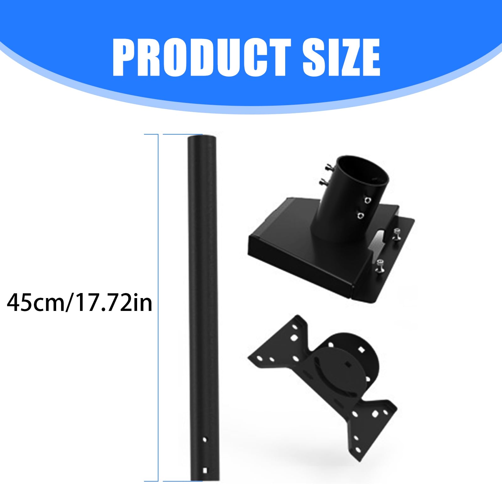 Supporto da parete/soffitto per parabole satellitari, design girevole a 360 gradi con superfici in legno di cemento, ancoraggi inclusi, supporto per antenna