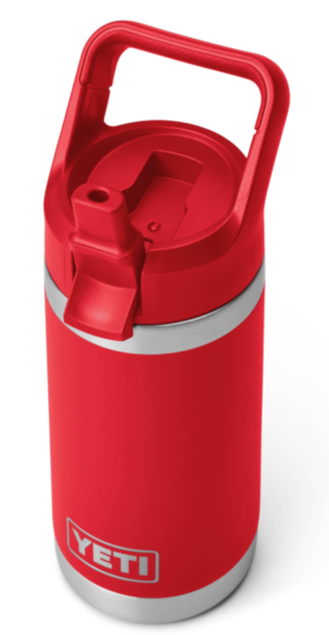 Rambler Jr Kids Bottle, Vacuum Insulated Stainless Steel Bottle with Straw Cap, Rescue Red, 12 oz (355 ml)
