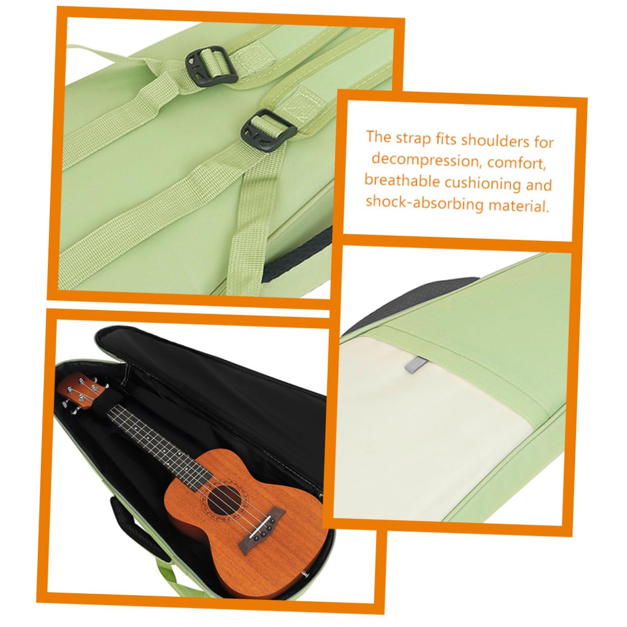 OFFSCH Ukulele Case with Padding for Ukulele Comfortable Shoulder Strap for Outdoor Storage and Transport