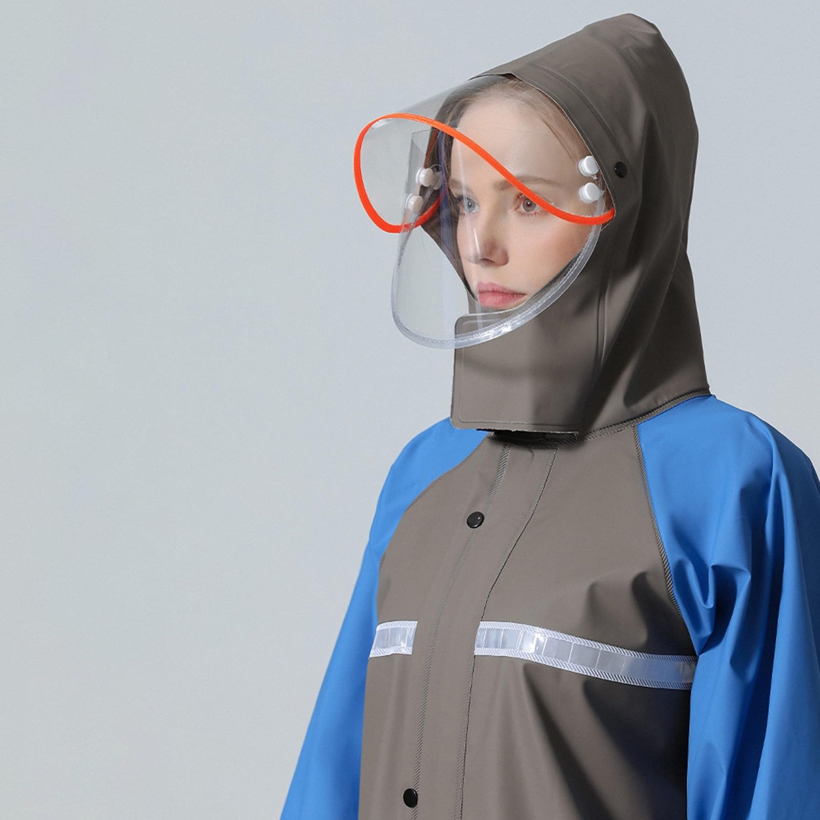 Generisch Giacca impermeabile da uomo con catarifrangenti e pantaloni