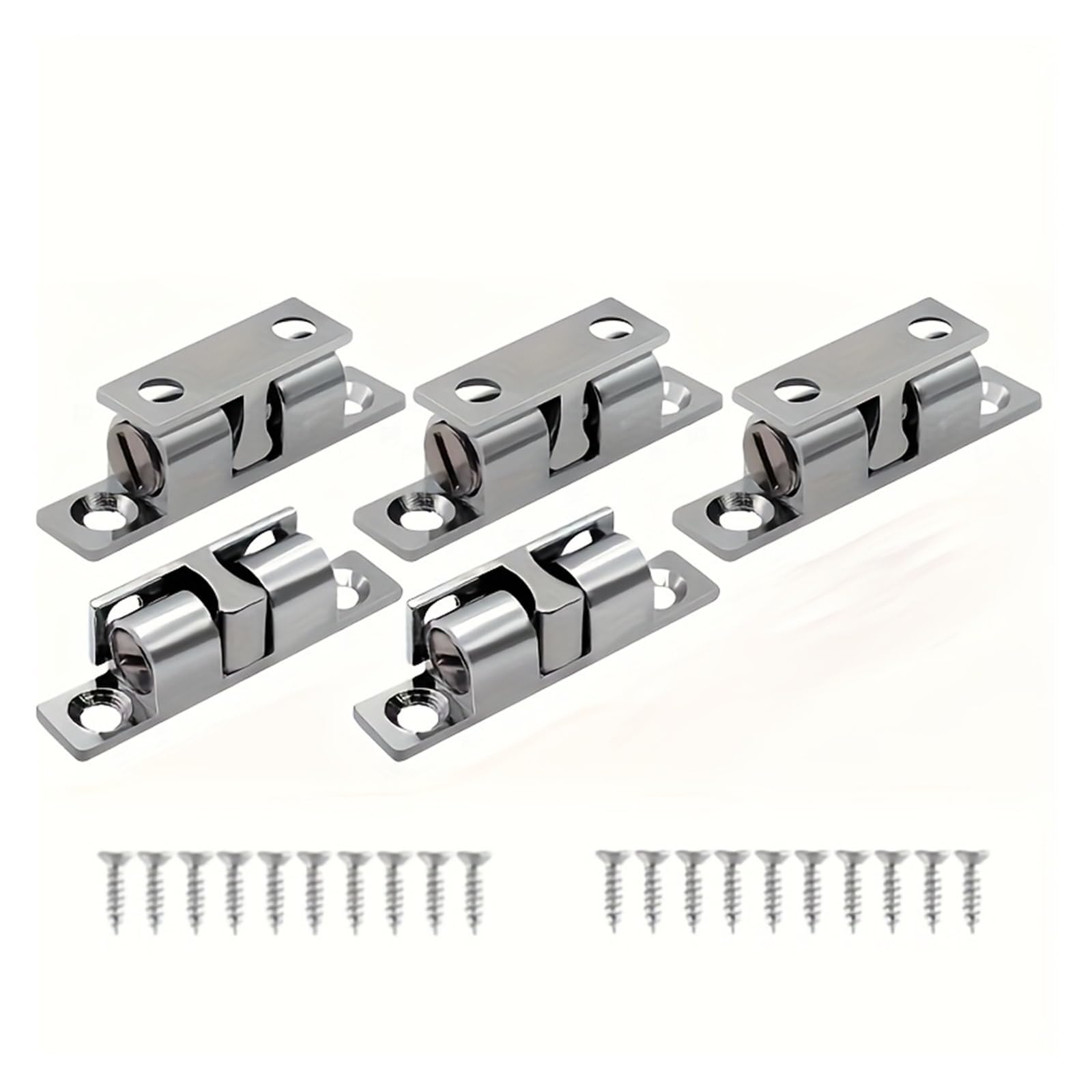 Huwoyg One Color 10Pcs 40Mm Door Ball Latch Alloy Roller Spring Catch Latches Cabinet Closet Adjustable Tension Furniture For Cabinet Closet