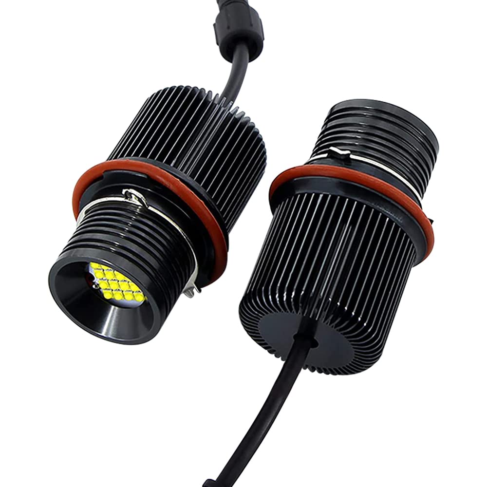 Kit Luci Angel Eye LED Per BMW - Anelli Halo 40W, Bianco 6500K, Compatibile Con Serie 1,5,6,7