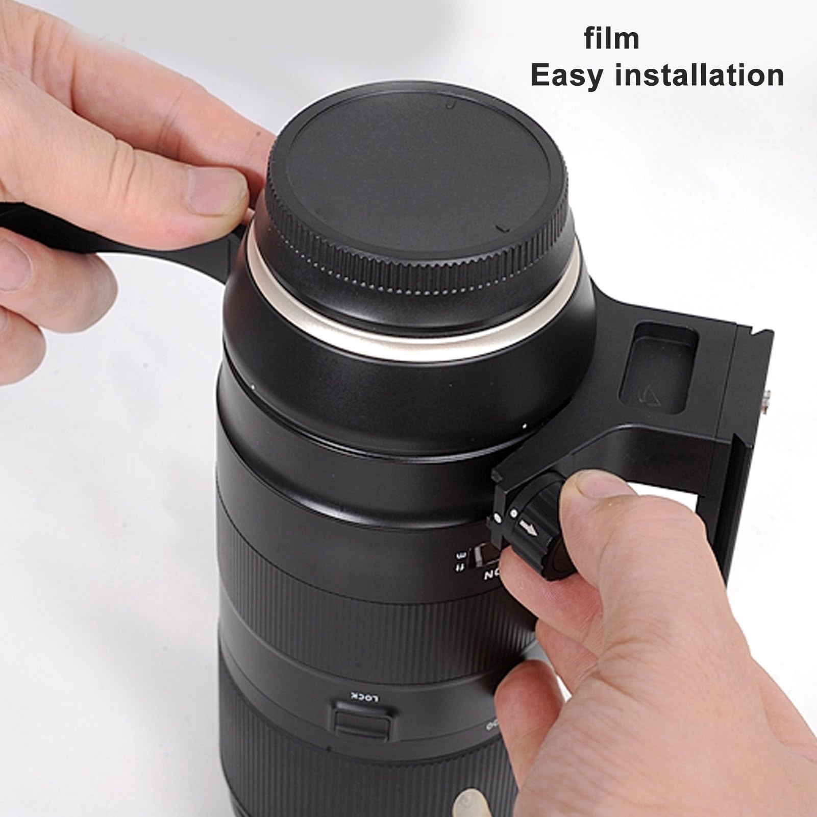 Tripod Collar Mount Ring, Lens Collar Replacement Foot Tripod Mount Ring Bracket with 1/4in 3/8in Screw Hole for Tamron 100?400mm F4.5?6.3 Di VC USD