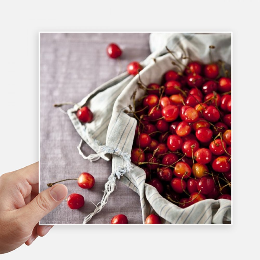 Pegatinas de pared impermeables de frutos rojos formato cuadrado de 20 cm kit de 4 piezas