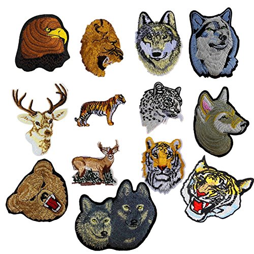 Ximkee - Parche termoadhesivo, diseño de león, tigre, leopardo, lobo, ciervo, multi Cover