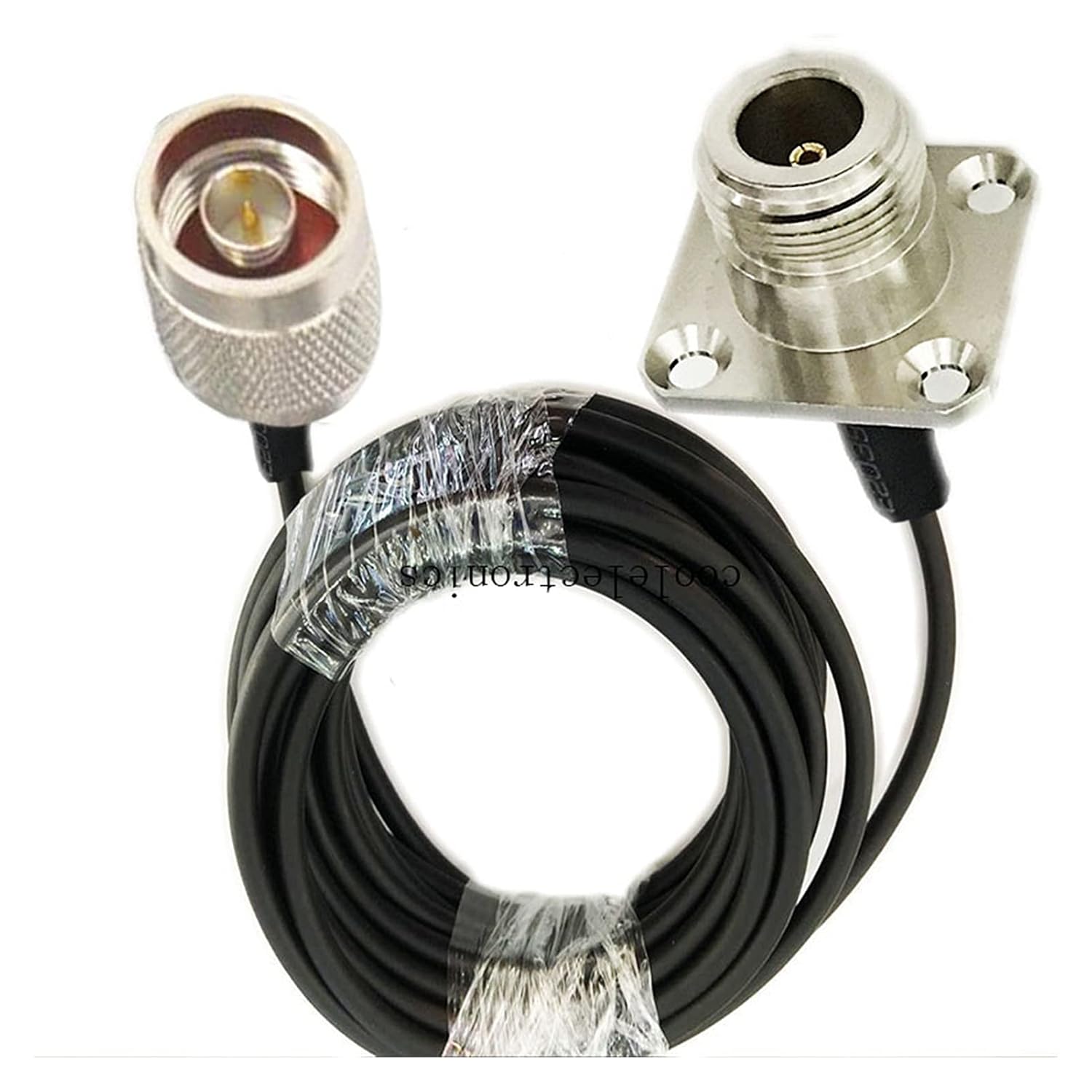 LMR195 Cable N Female Flange 4 Holes Mount to N Male Connector RF Coax Coaxial Cable 50cm 1m 2m 3m 5m 10m 15m 20m 30m(15m)