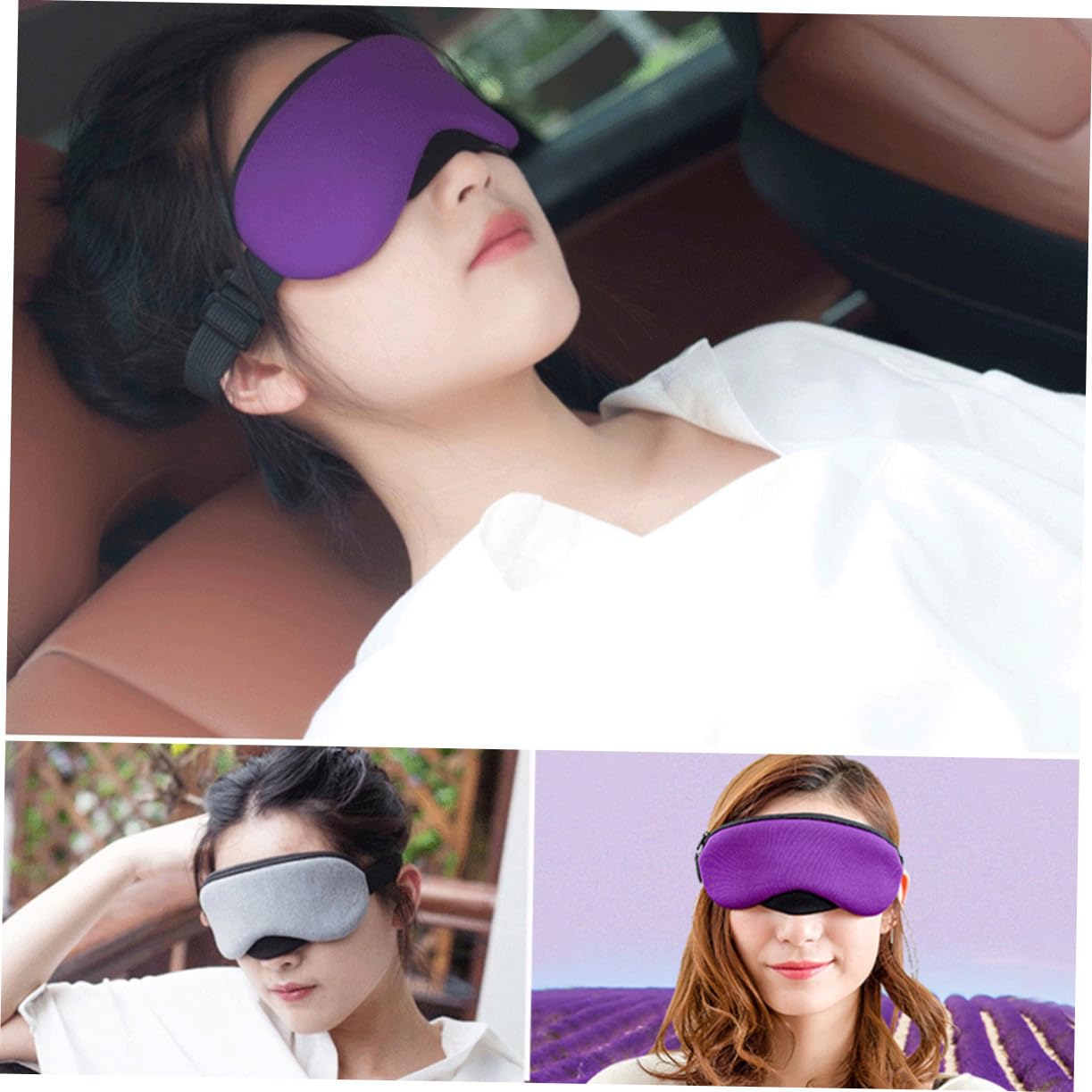 Ipetboom Maschera per Occhi a Vapore USB Maschera per Dormire Funzione di Ghiaccio Caldo e Freddo Benda per Casa Ufficio Viaggio Versione Non Profumata
