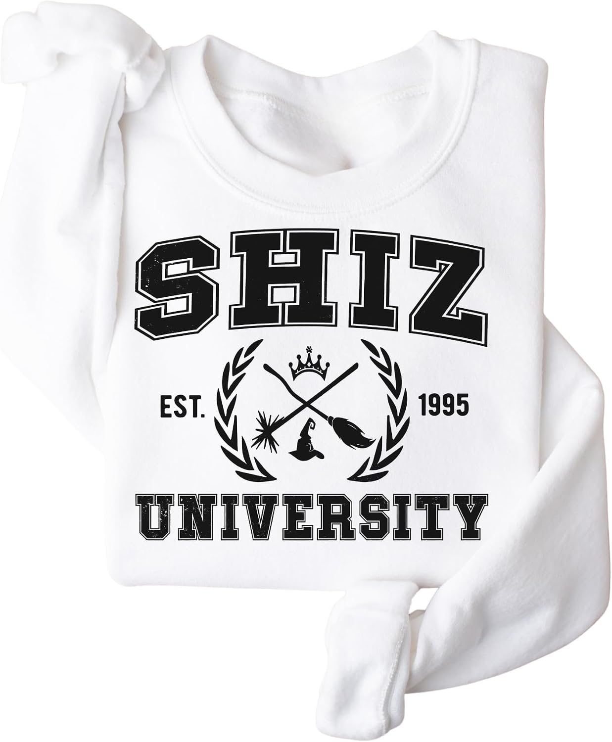moonloom The Shiz University Sweatshirt, Pink and Green Sweatshirt, Shiz University Alumni Apparel