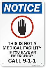 SmartSign "Notice - This is Not A Medical Facility" Sign | 12" x 18" Aluminum
