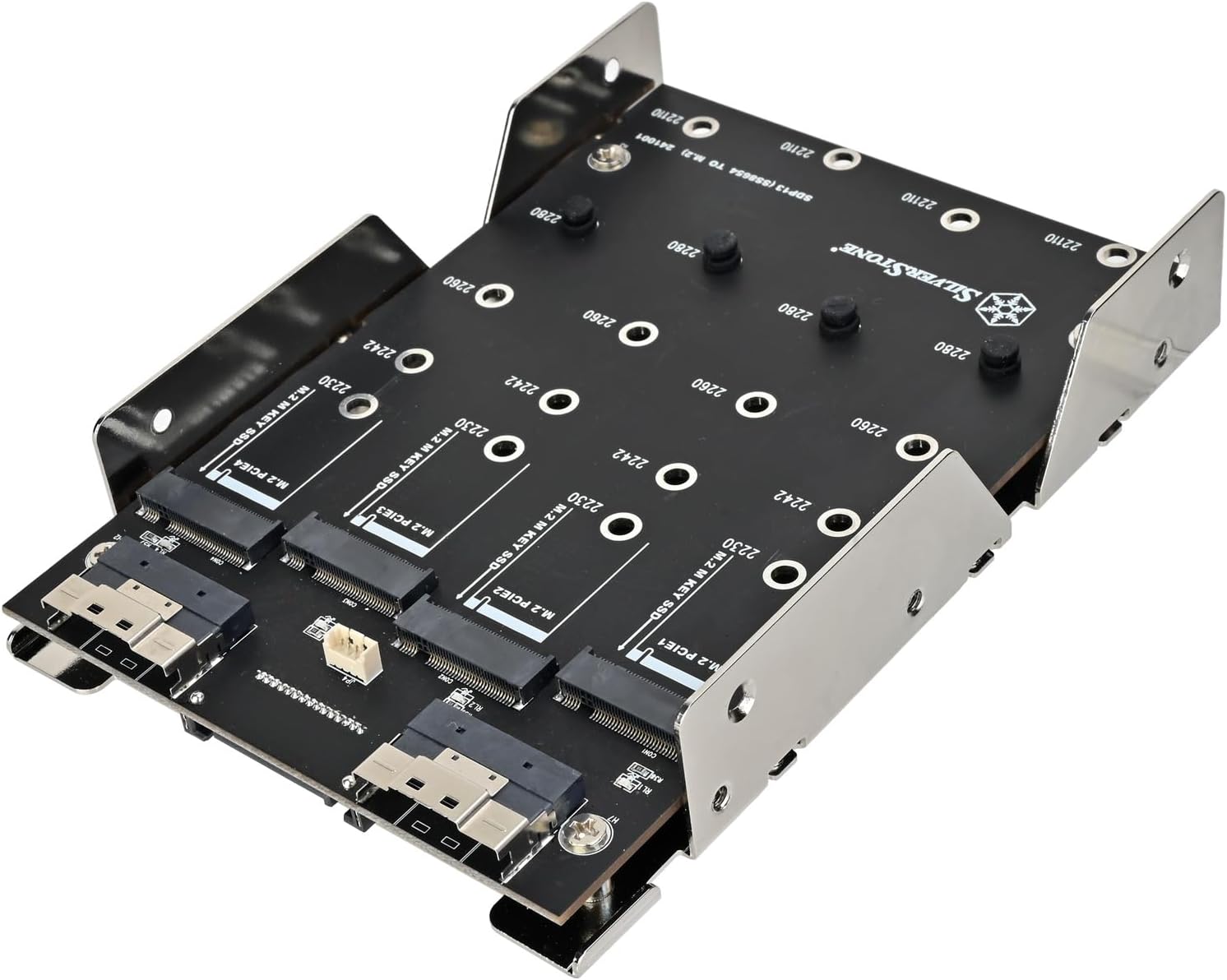 SilverStone Technology SDP13 Single 3.5" Bay to Four NVMe SSD Adapter, SST-SDP13B