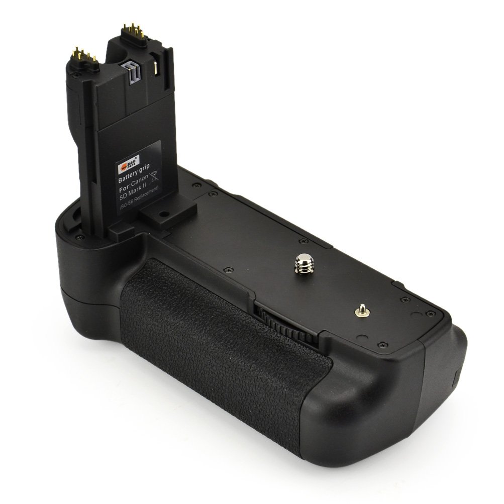 DSTE Multi-Energia Verticale Batteria Presa per Canon EOS 5D Mark II 2 DSLR Fotocamera come BG-E6