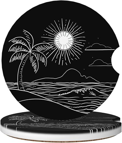 Miniatura 13 de Portavasos para automóvil, 2 unidades, posavasos para automóvil, para verano, para gato, absorbente, para decoración de automóvil, accesorios para