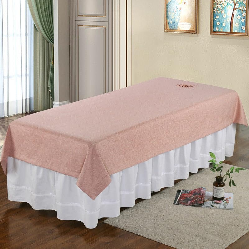Ropa de cama de masaje impermeable para camillas con agujero facial suave