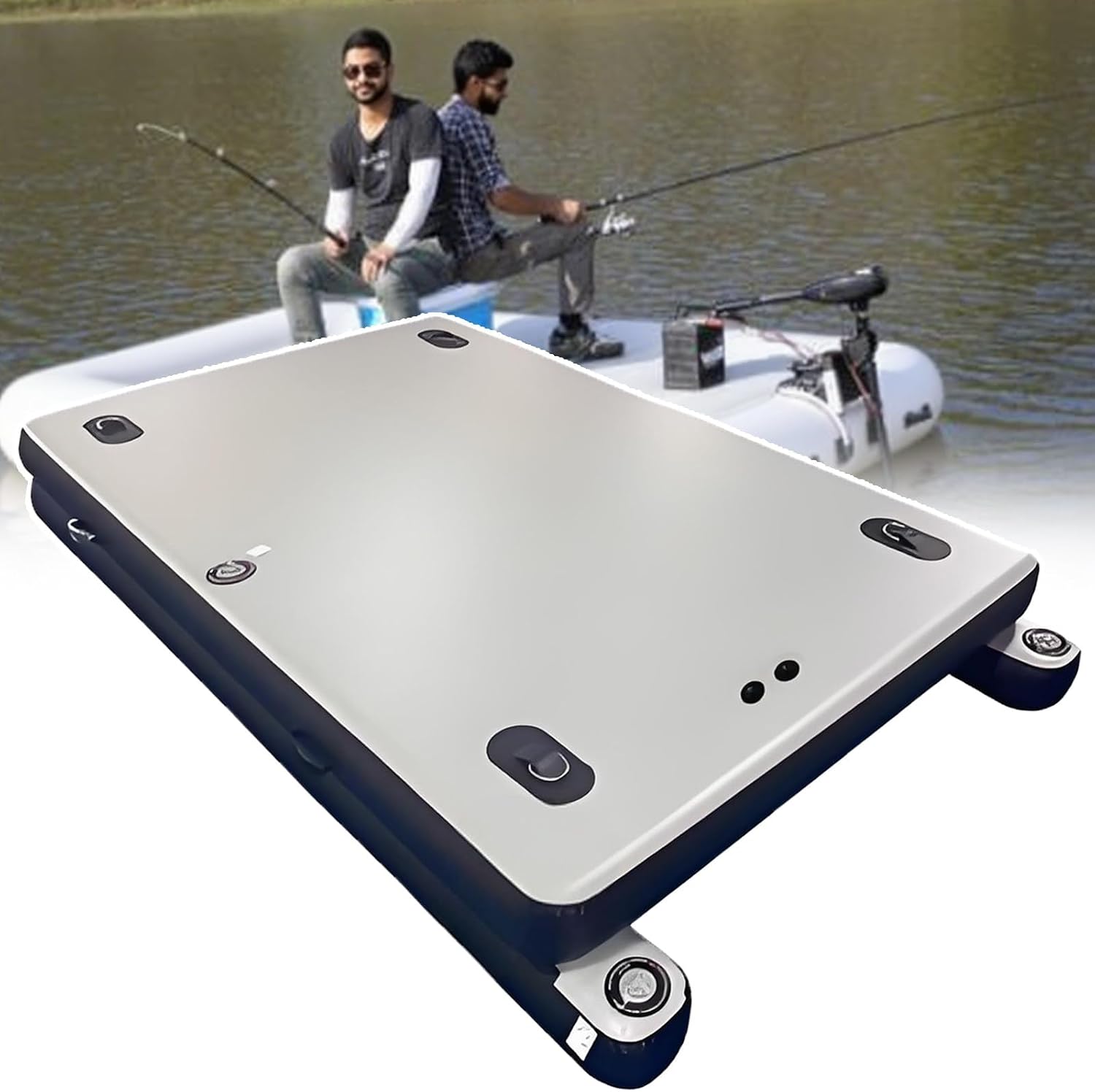 Amazon.com: Outdoor Fishing Inflatable Floating Dock - 200kg(440) Lbs ...