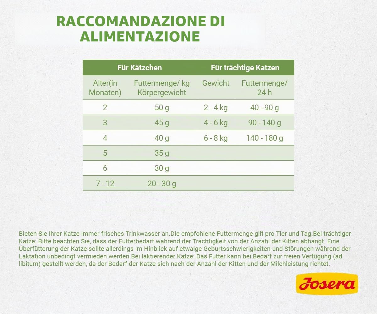 JOSERA Kitten Grainfree (1 x 10 kg), cibo per gatti senza cereali con olio di salmone, cibo secco super premium per gatti in crescita, confezione da 1