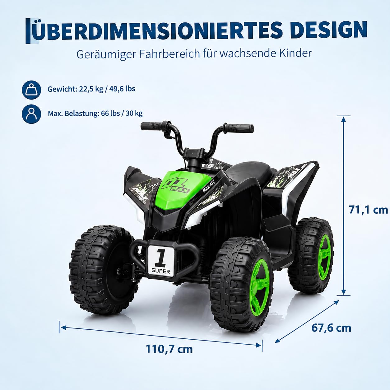Garvee Elektro-Quad für Kinder 12V, Kinderquad Elektro, Elektrisches ATV