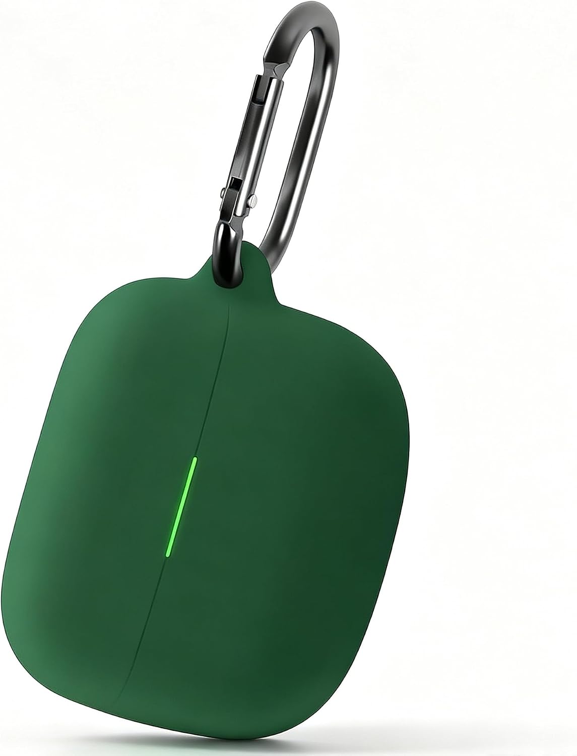 Geiomoo Silicone Case Compatible with Sony LinkBuds S, Protective Cover with Carabiner (Emerald Green)