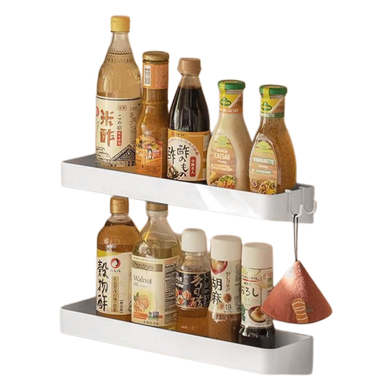 Mensola Bagno Doccia Autoadesiva, Porta Shampoo Senza Foratura, 40x11x6 cm, Carico 5 kg, Bianco, Adatto Cucina, Bagno