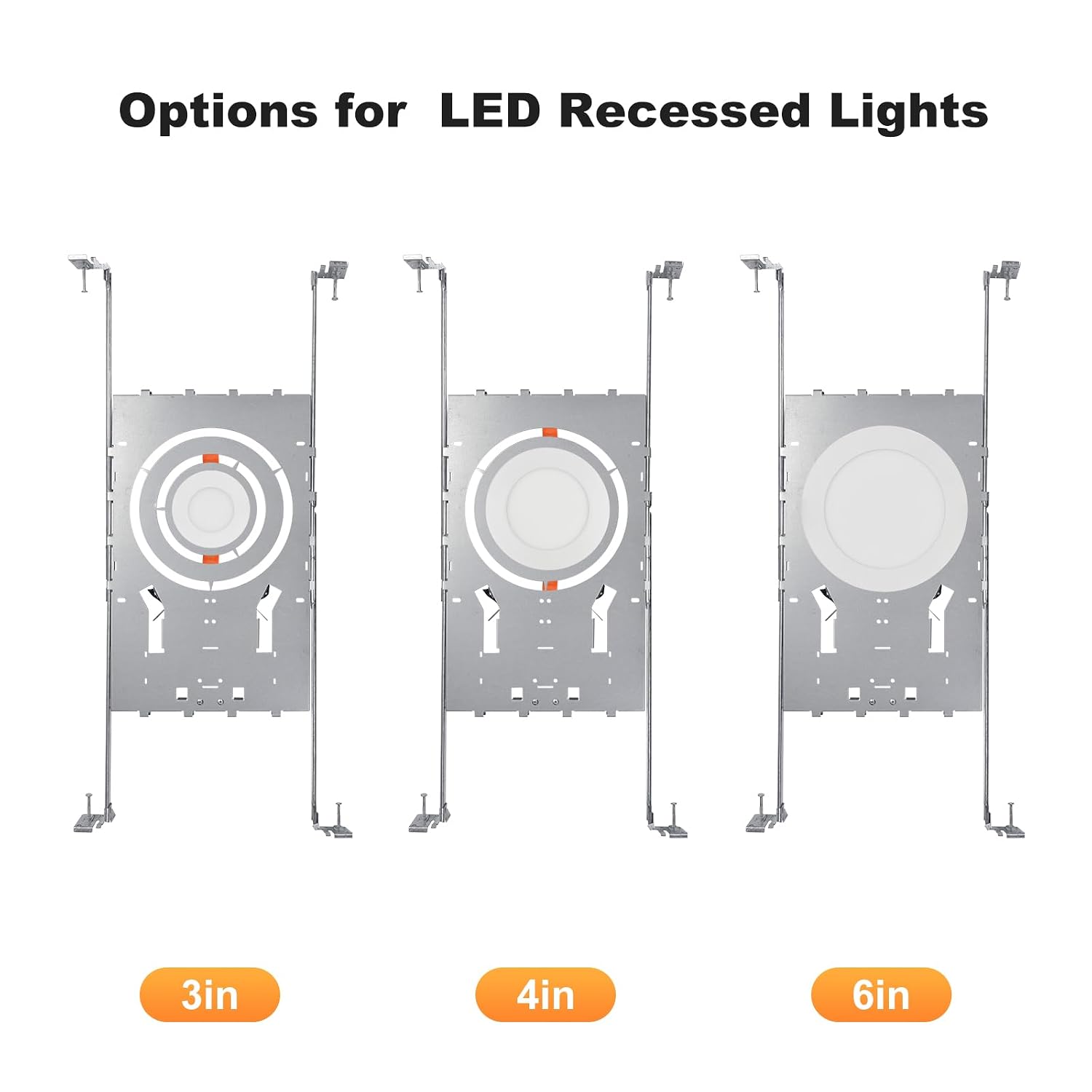 New Construction Mounting Plate 3-4-6" Round Wafer Rough in Plate 6Pcs image 4
