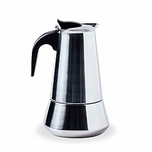 LACOR - 62036 - Cafetera Italiana Milan, Cafetera Express, Acero inoxidable 18/10, Apta para Todo Tipo de Fuegos Incluido Inducción, Apta para Lavavajillas, Capacidad 6 Tazas, Acabado Brillo