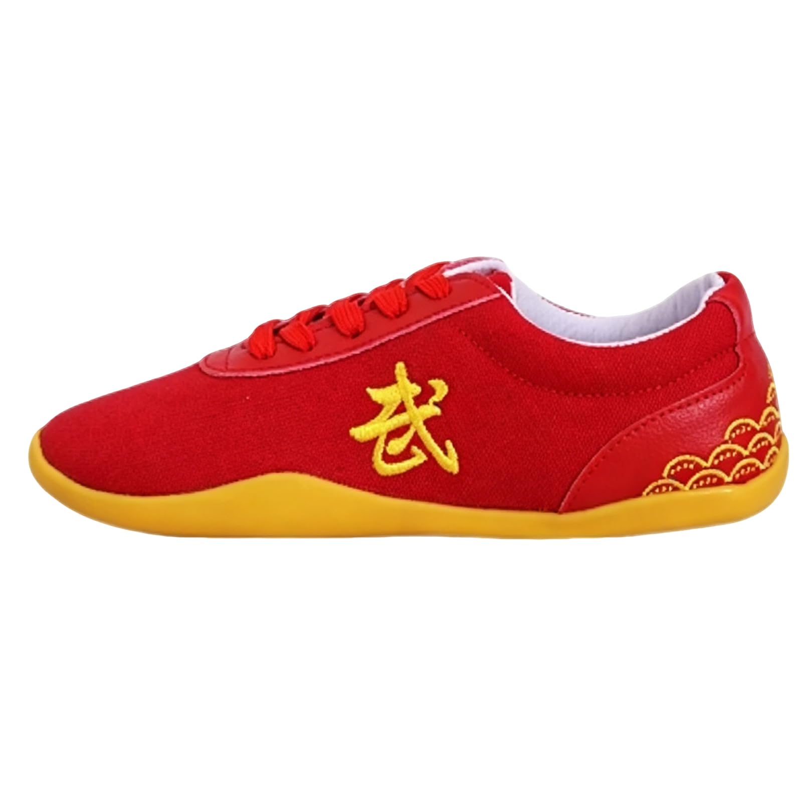 Zapatillas de Kung Fu con fondo suave antideslizante para artes marciales en rojo talla 41