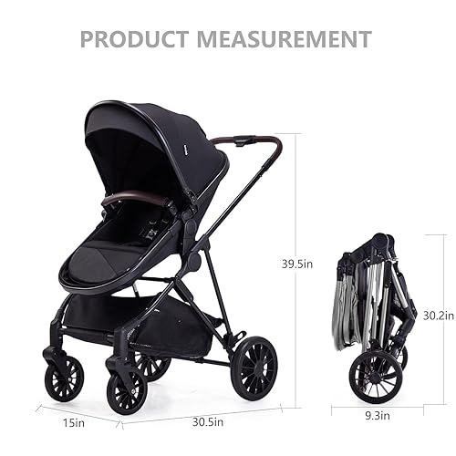 Miniatura 8 de Infant Newborn Baby Stroller - 2 in 1 Pram Stroller with Reversible Seat, for 0-36 Months Babies