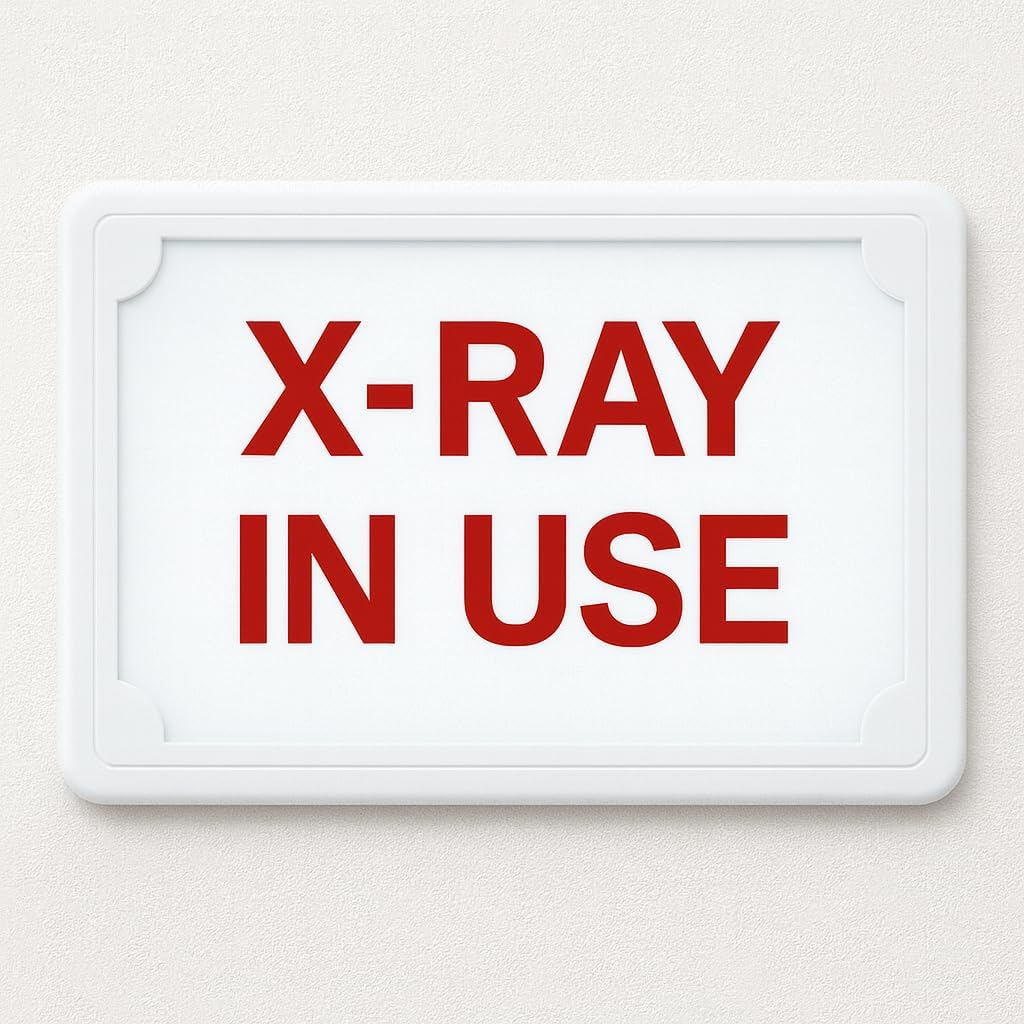 X-RAY in USE Warning Light Fixture for Medical Imaging Room - LED Lamps - 100/277 VAC - XRAY Warning LAMP