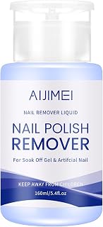 AIJIMEI 160ml Gel Nail Polish Remover Pump Portable Nail Polish Gel Remover for Nail Art Easy to Handle Residual Nail Oil for Daily Nail Polish Remover Helper