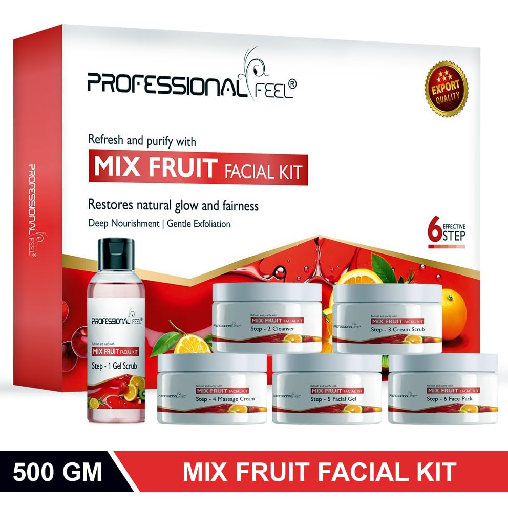 Professional Feel Mix Fruit Facial Kit, Refresh & Purify With