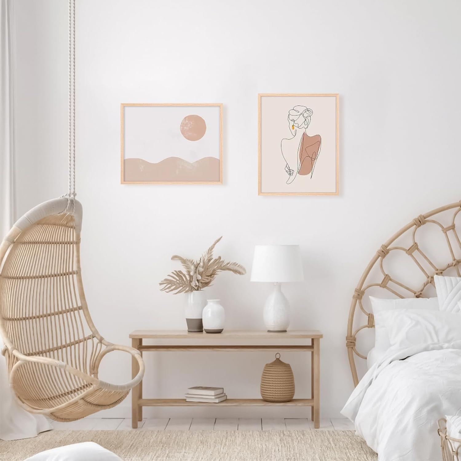 11x14 Picture Frame, Solid Oak Wood Frame 8x10 with Mat or 5x7 with 2 Mat or 11x14 without Mat with Perspex Glass, 11 x 14 Frame for Wall Display Art Photo, Poster, Birthday Christmas Gift, Set of 4 - Image 7