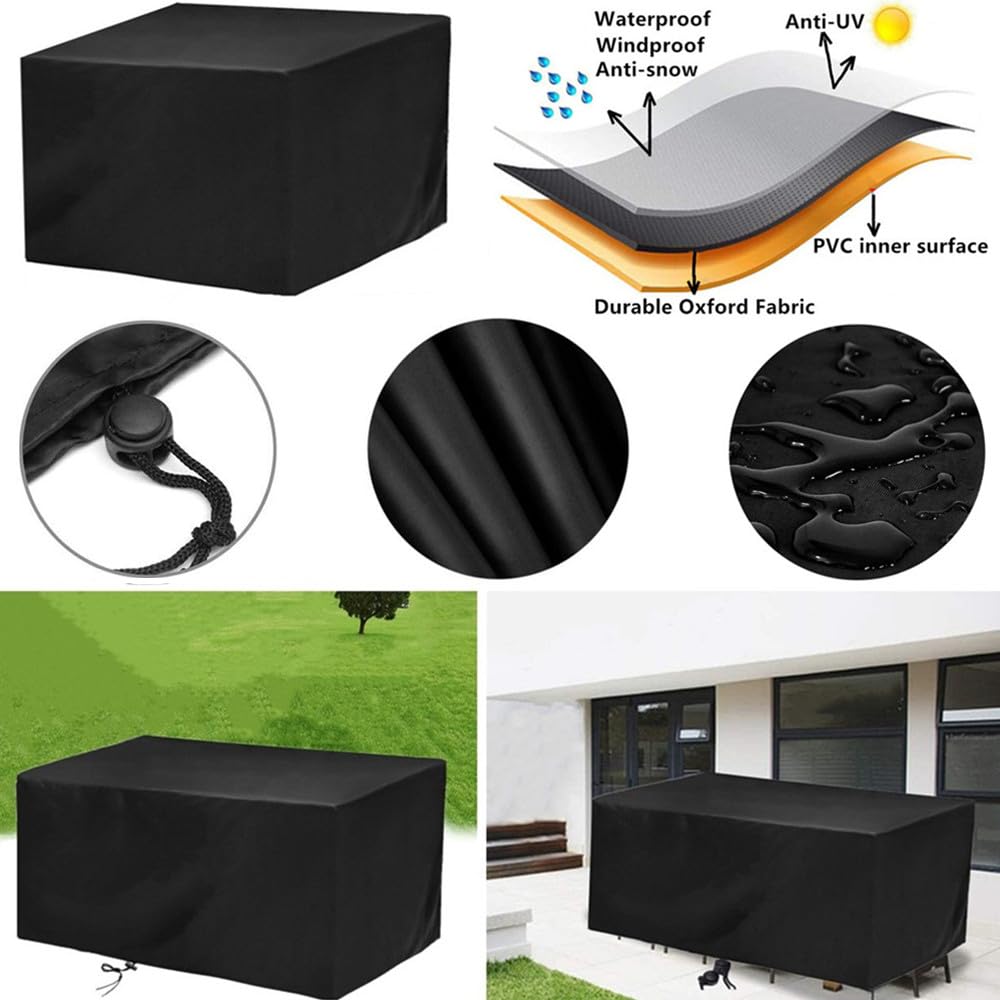 Housse De Protection Pour Table De Jardin 80x45x90 Cm - Imperméable, Anti-UV Et Coupe-vent - Pour Meubles De Terrasse