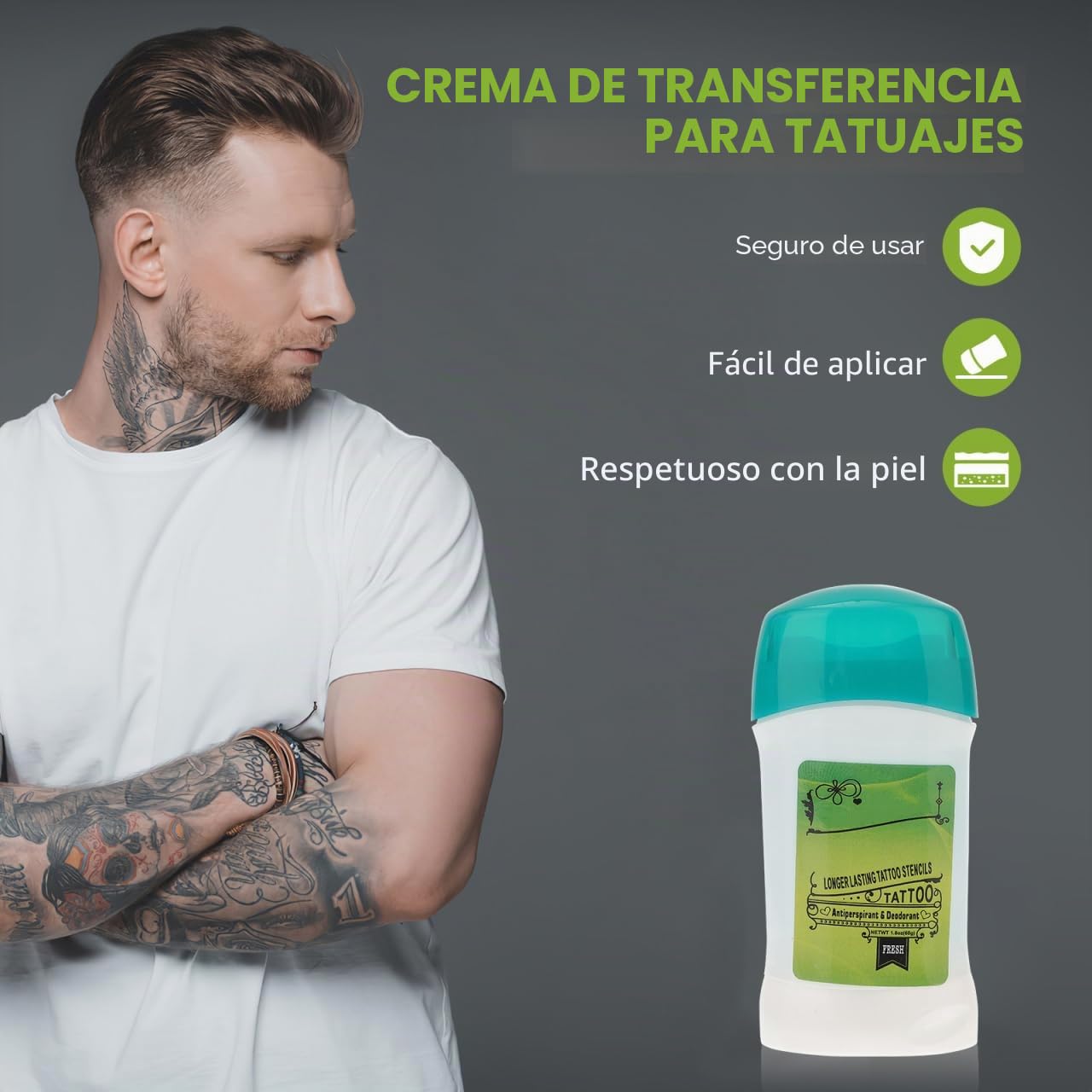 Supvox Crema de transferencia de tatuaje, gel, solución para la piel, para máquina de papel o transferencia de jabón, accesorio para tatuajes