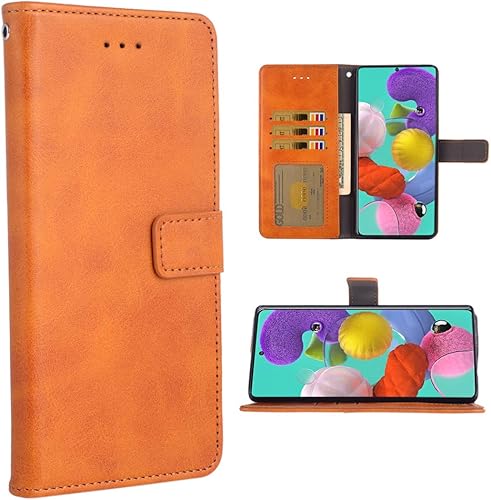 Funda para teléfono Samsung Galaxy A51 2020, funda tipo cartera con tapa, de piel sintética, ranuras para tarjetas de crédito, protección de cuerpo