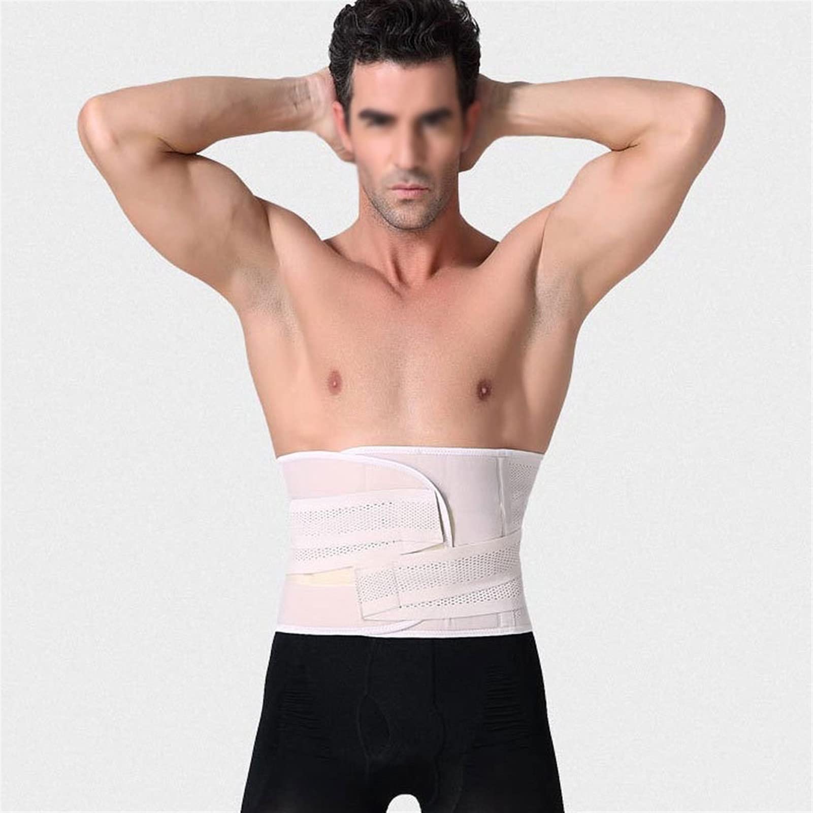 Lumbar Back Brace Correas traseras ajustables dobles para el cinturón de soporte del núcleo inferior Alivio del dolor de la cintura Compresión extra transpirable Se adapta a hombres y mujere
