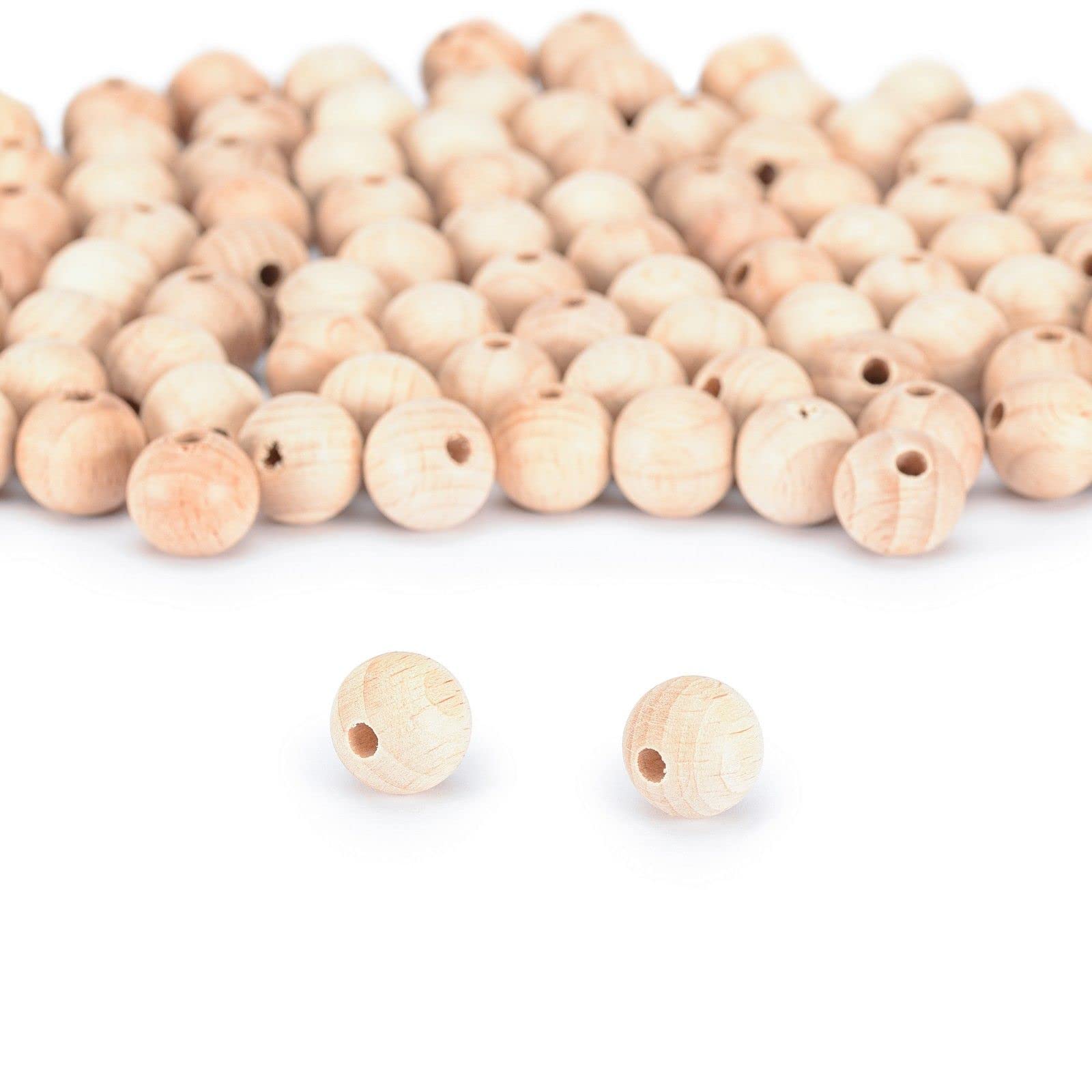 Vaessen Creative Wooden Beads 15 mm Pack of 100, Wood — image 1