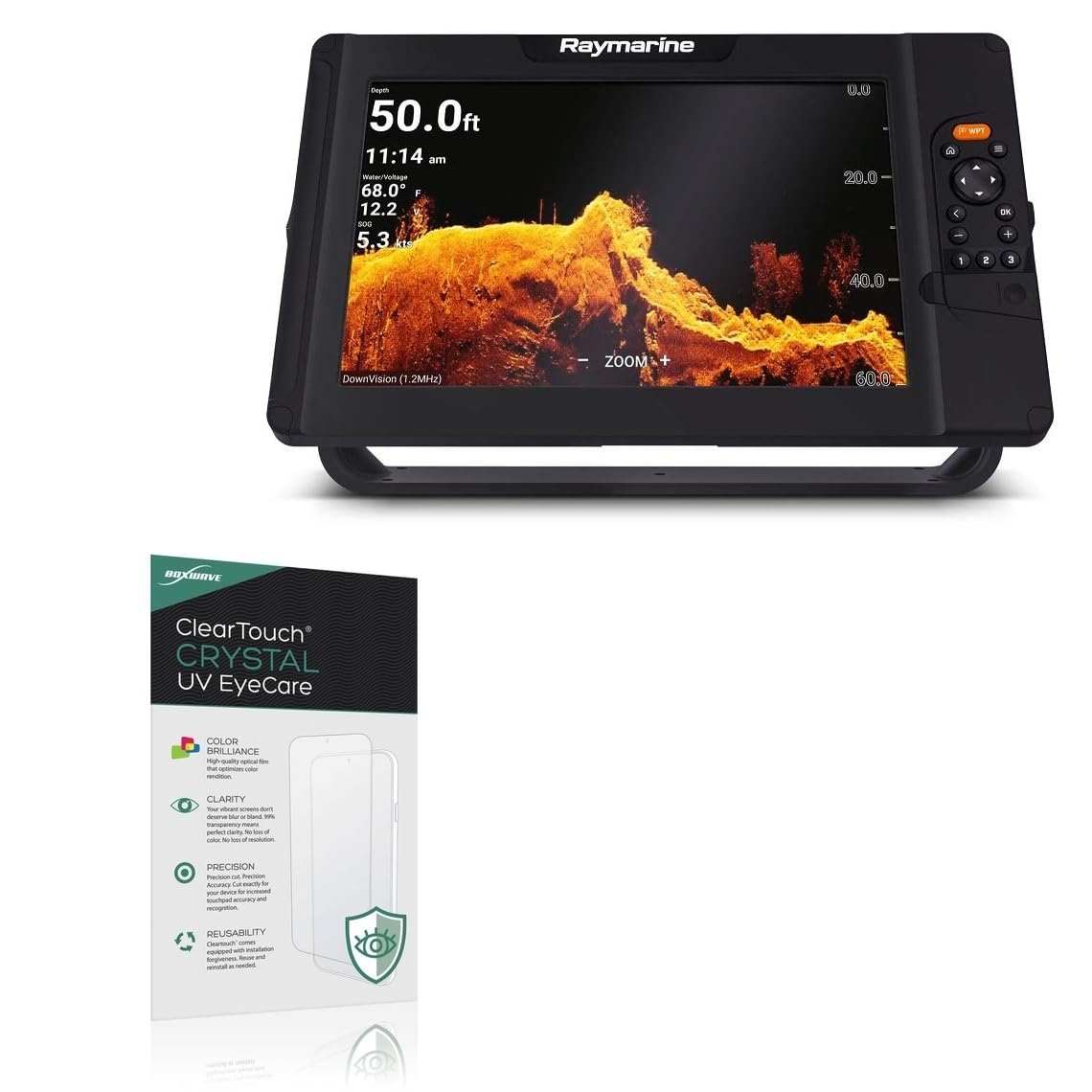 BoxWave Screen Protector Compatible With Raymarine Element 12 HV - ClearTouch Crystal Anti-UV EyeCare (2-Pack), Filters out Harmful Blue Light Reduce Fatigue
