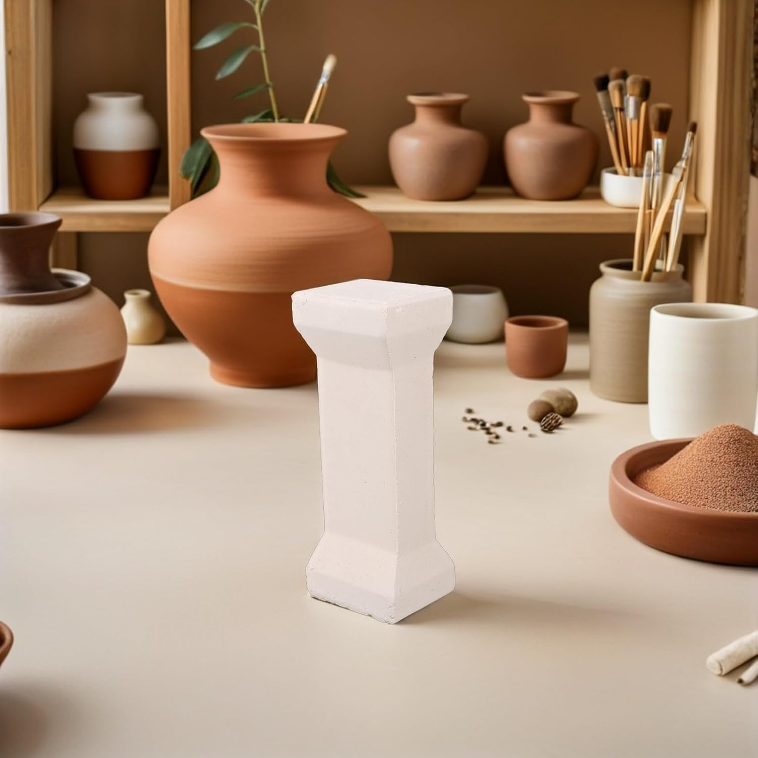Zerodeko Ceramic Kiln Pillar Support 15cm Heat Resistant Firing Accessory Pottery Tool for Sculpting and Throwing Artists